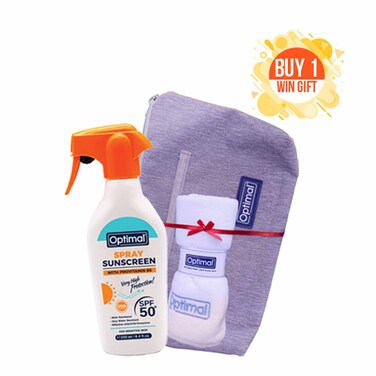Optimal Sunscreen 250ML Spf50+FreeTowel And Bag