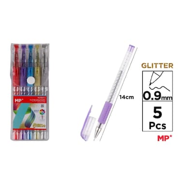 Ballpoint Gliter 0.9 Set 5Pieces