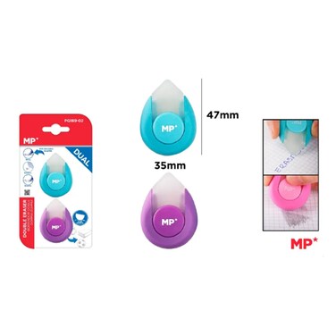 Dual Eraser 2 Pieces Blister Mp