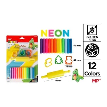 Ste&nbsp; Clay + 3 Cutters 100GRX12 Neon