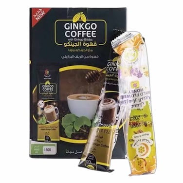 Mujeza Ginkgo Coffee 8 Sheets +Free 8 Honey Spoons