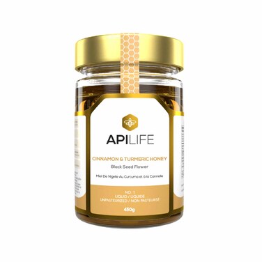 Apilife Black Seed Cinamon And Tumeric Honey 450GR