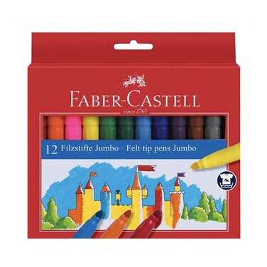 Faber Castle Fiberpen Washable Jumbo 12CL