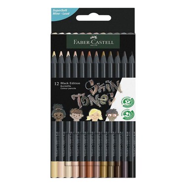 Faber Castle Colour Pencils Black Set Of 12