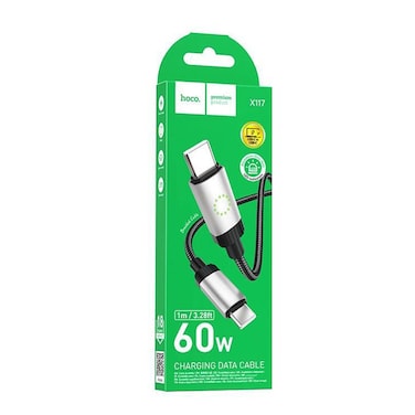 Hoco X117  Cable Usb C To Usb C 60W