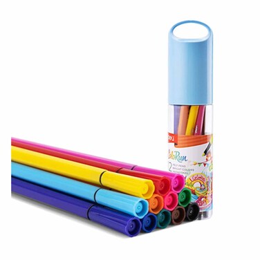 Deli Felt Pen 12 Hexagonal Barr