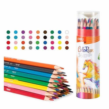 Deli Colored Pencil 36 Colors Barrel