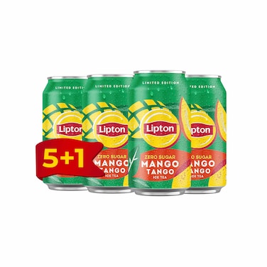 Lipton Ice Tea Can Mango 320ML 5+1