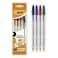 Bic Cristal Medium Pouch Of 4  Assorted