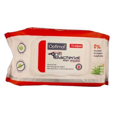 Optimal Antibacterial Wet Wipes 72 Sheets