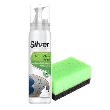 Silver Foam Cleaner With Sponge 125ML
