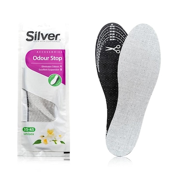 Silver Shoe Insole Leather Tb 4004