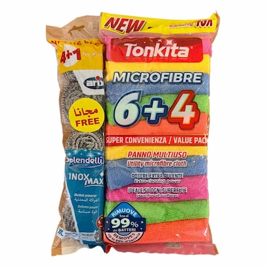 Tonkita Microfiber Sponge X10+Inox X5