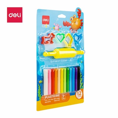 Deli Clay 12 Colors 160GR With 4Molds