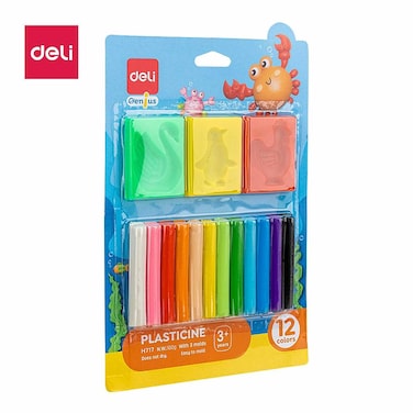 Deli&nbsp;12 Colors Bright C 160GR With 3 Molds