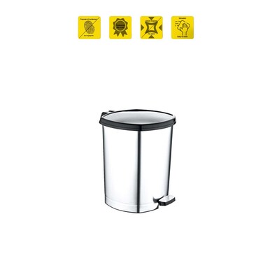 Color Plastic Pedal Dust Bin 6L