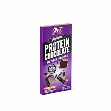24.7 Protein Chocolate Bar Dark Crunch Sugar Free 100GR