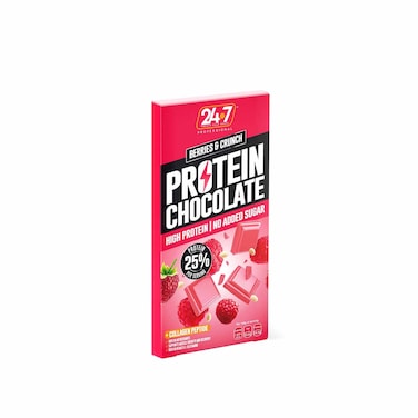 24.7 Protein Chocolate Bar Berries And Crunch No Added Sugar 100GR