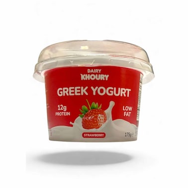 Dairy Khoury Strawberry Greek Yogurt Lactose Free 175GR