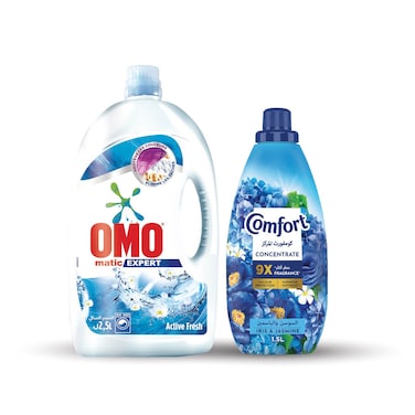 Omo Active Fresh 2.5L+Comfort Iris And Jasmine 1.5L Special Price