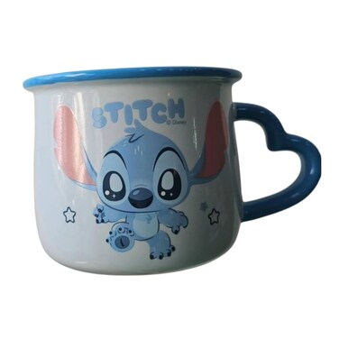 Stitch Mug Ceramic Pink Blue