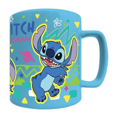Stitch Mug Ceramic Pink Blue