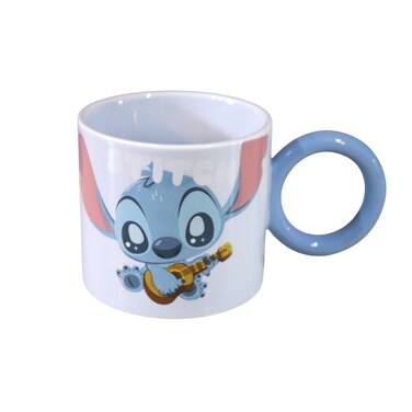 Stitch Mug Ceramic Pink Blue