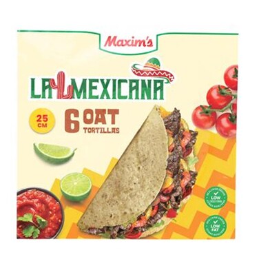 Maxim's 25CM Oat Tortilla 6 Wraps