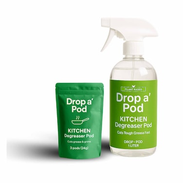 Drop Pod Kitchen Degreaser Cleaner 3 Pods With Botle