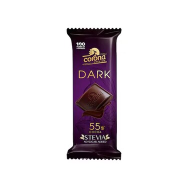 Corona Dark Chocolate Stevia 55% 44GR