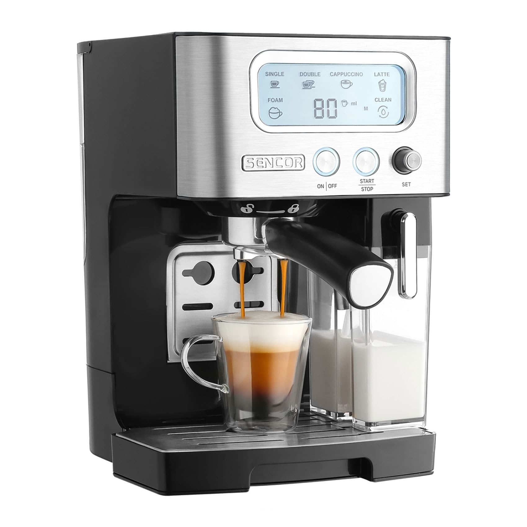 Buy Sencor Espresso Machine ses 4090 Stainless Steel Online | Carrefour ...