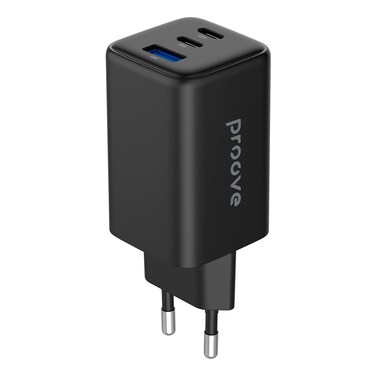 Wall Charger&nbsp; Gan 65W 2 Type C And 1 Type A Black