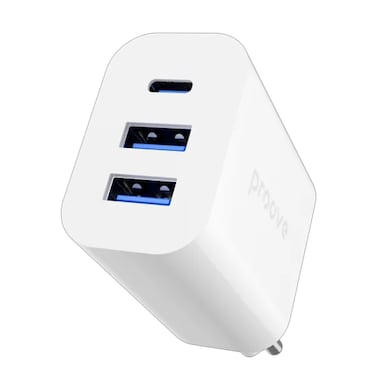 Wall Charger Rapid 30W 2 Type A 1 Type C White