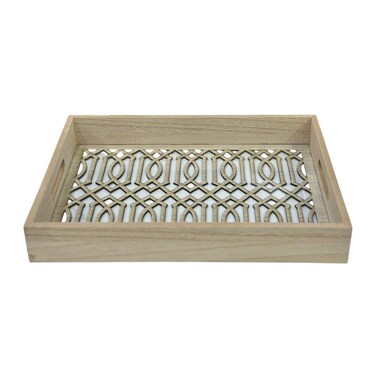 Transparent And Wood Tray