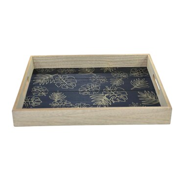 Black And Gold Wood Tray