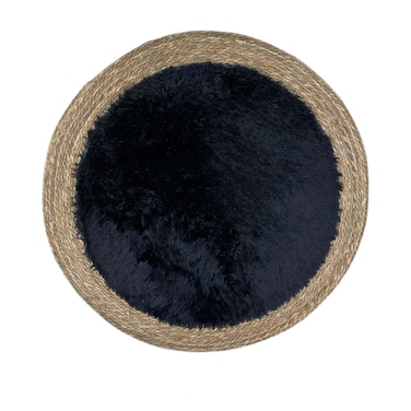 Carpet W/Black Fur 120 Cm