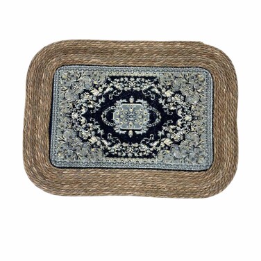 Bamboo Mat With Black Desig