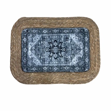 Bamboo Mat With Black Design