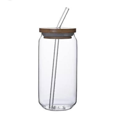 Glass Cup&nbsp; With Strow