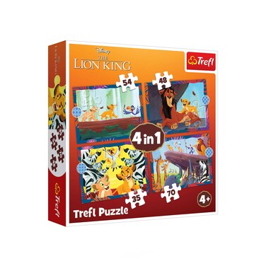 Puzzles 4 In 1  Brave Lion King