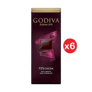 Godiva 72%Cocoa Dark Choco 6X90GR