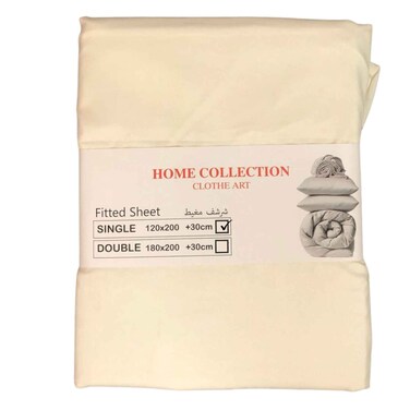 Fitted Sheet&nbsp;Single Off White 120X200CM