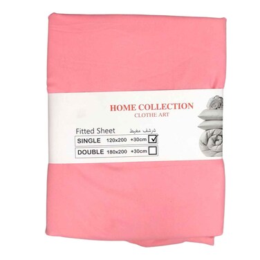 Fitted Sheet Single Pink 120X200CM