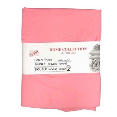 Fitted Sheet Double&nbsp;Pink 180X200CM