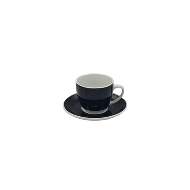 Decal Cup And Saucer Black