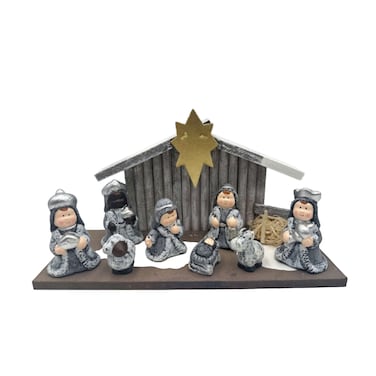 30X11X16Cm Woodn Nativity 8Pcs