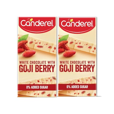 Canderel White And Goji Berry&nbsp;Chocolate 75GRX2 Special Price