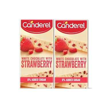 Canderel White And Strawbery Chocolate 75GRX2 Special Price