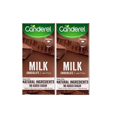 Canderel Chocolate Natural Milk 75GRX2 Special Price