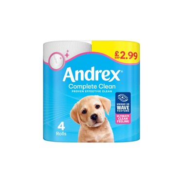 Andrex Toilet Tissu Clasic Cln 4 Rolls